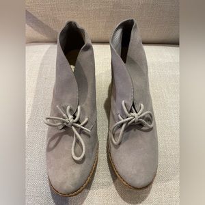 Cole Haan Suede lace up wedge bootie Size 8
